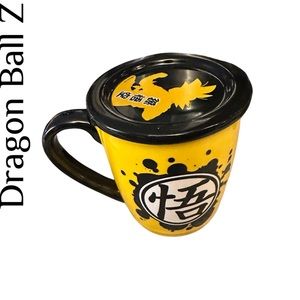 Dragon Ball Z Goku Inkblot Mug with Lid Coaster